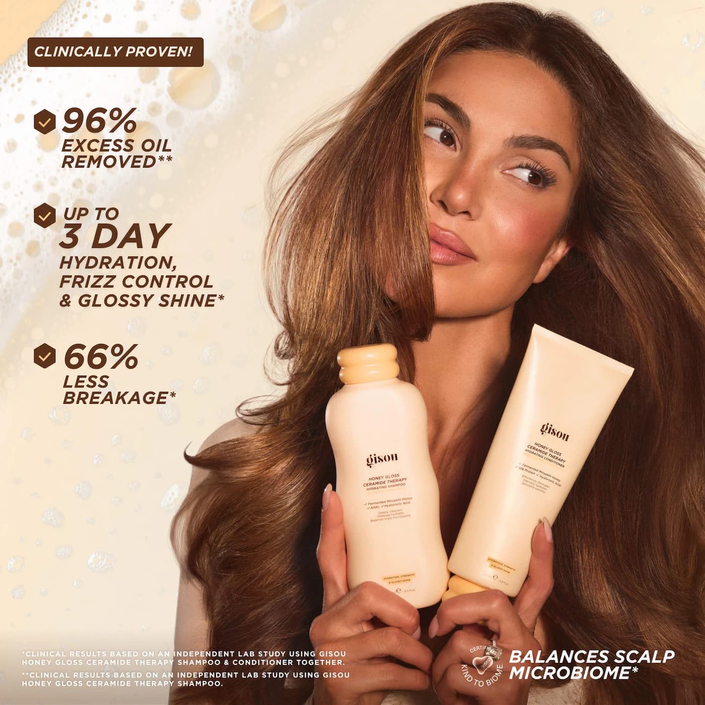 Gisou  Honey Gloss Ceramide Therapy Hydrating Shampoo&Conditioner 2