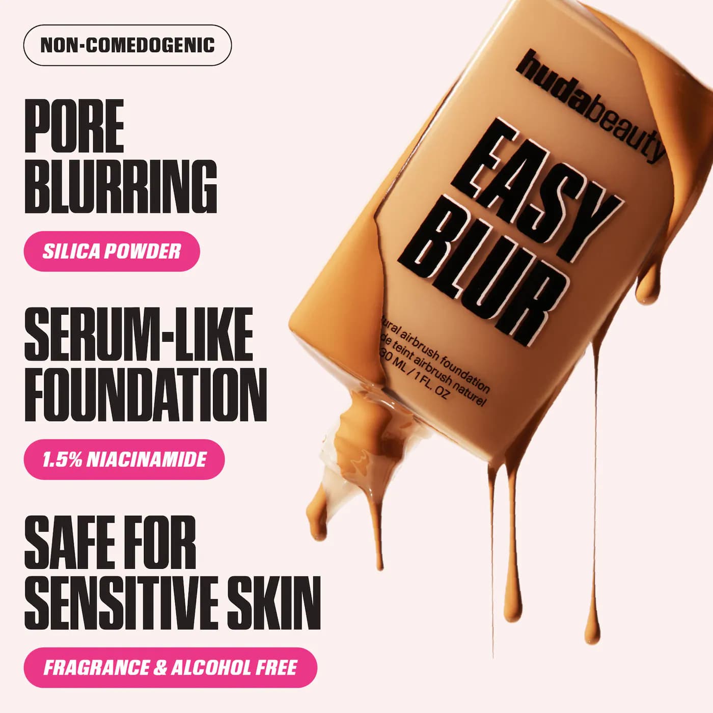 HUDA BEAUTY - Easy Blur Natural Airbrush Foundation with Niacinamide 8