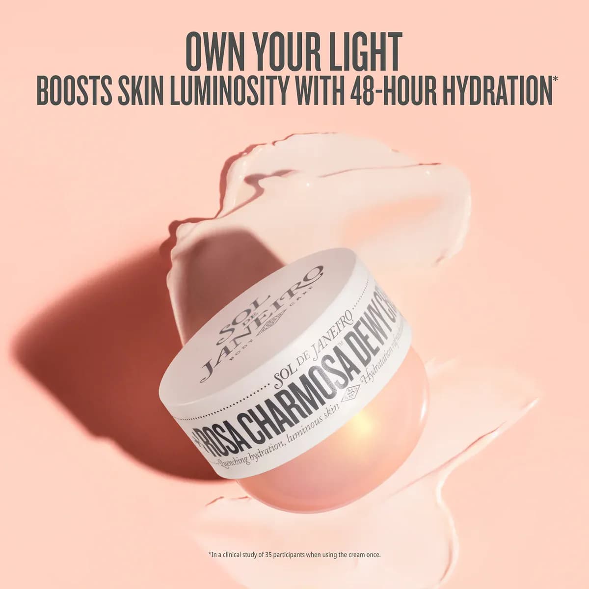 Sol de Janeiro  Rosa Charmosa™ Dewy Body Cream with Rosewater + Crystal Peptides 4
