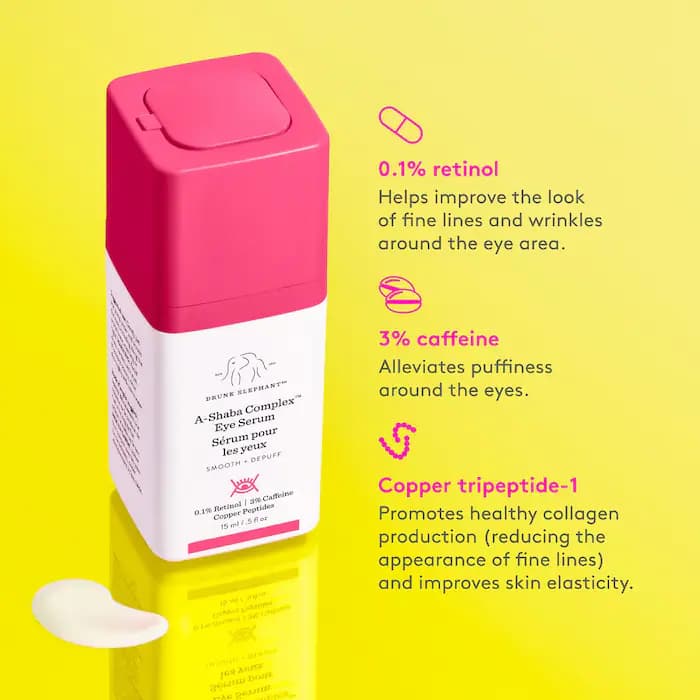Drunk Elephant  A-Shaba Complex Retinol Eye Serum with Caffeine + Copper Peptides 5